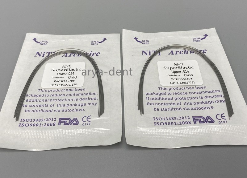 Dental Orthodontic Arch Wire Super Elastic NITI Round Rectangular Natural Form