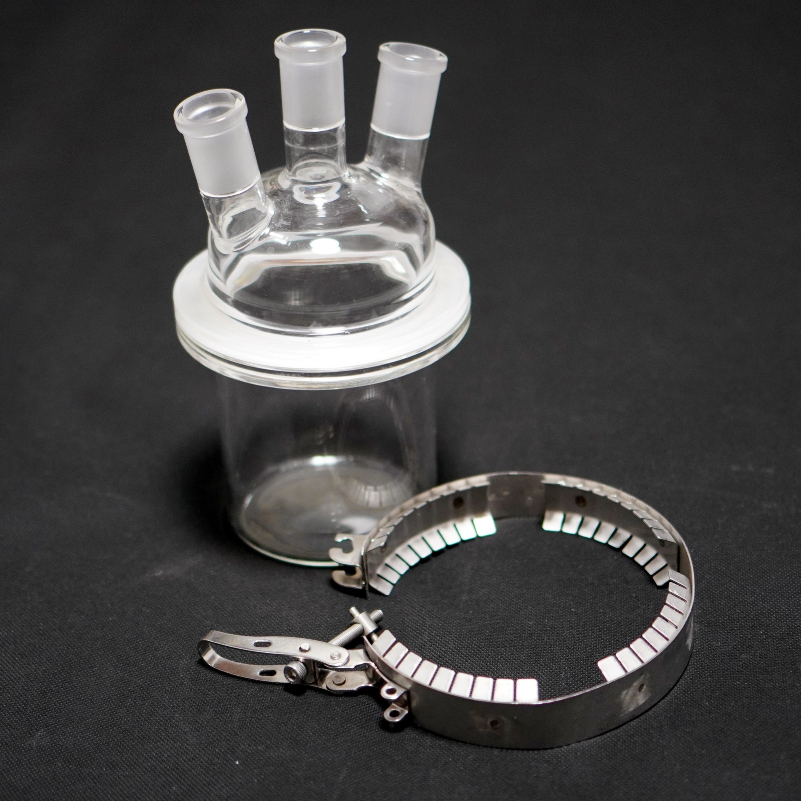 1000 ml lab glass reactor bottle chemistry reacting vessel removable lid 24/40