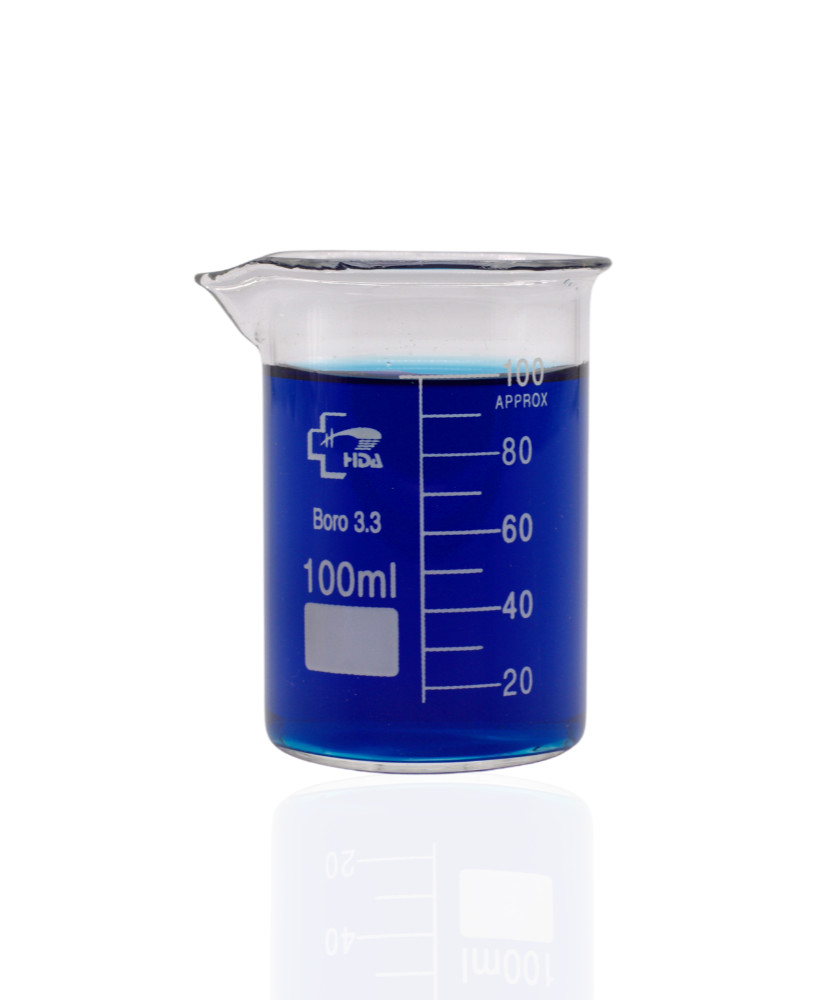 HDA Beaker 100ml-2000ml Borosilicate glass 3.3 low shape with spout, Graduated