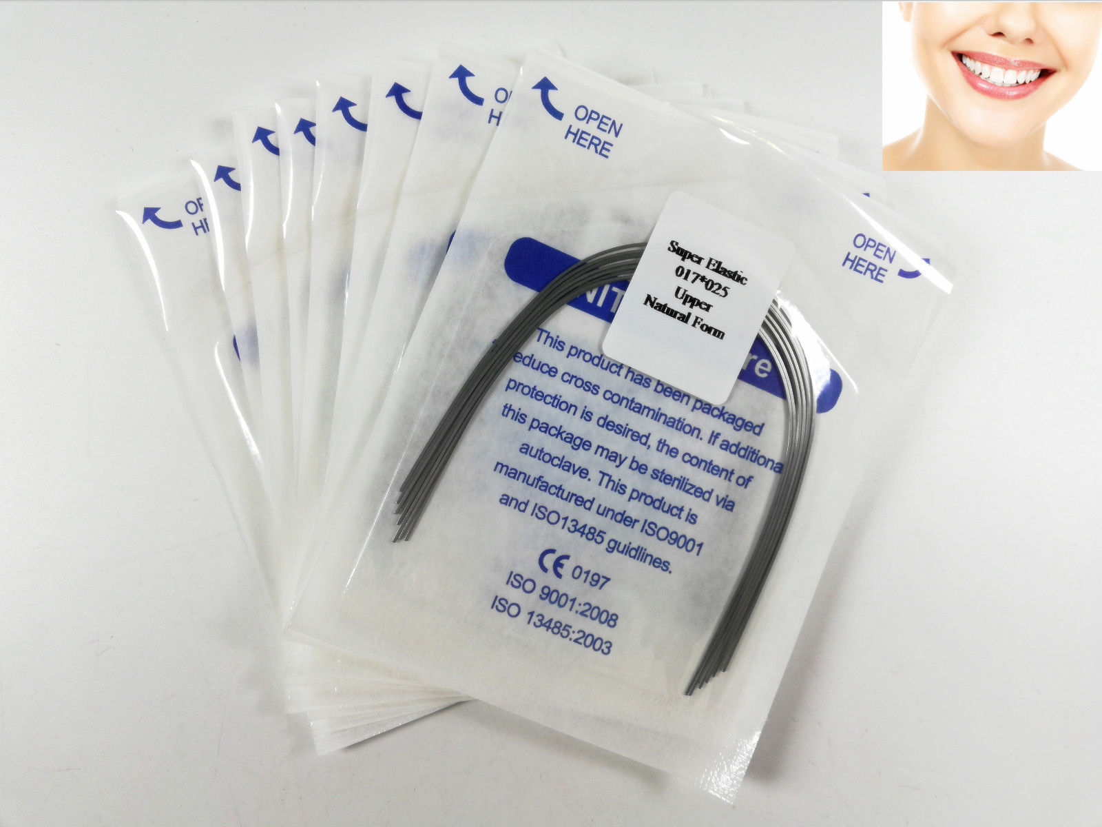 Dental Orthodontic Arch Super Elastic Wires Rectangular Niti Natural 17*25 U/L