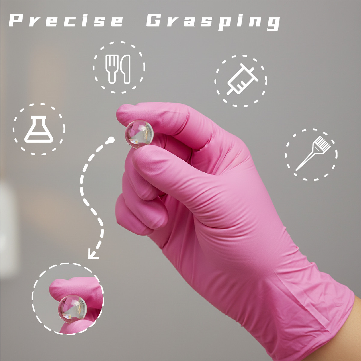 100Pcs Disposable Nitrile Gloves 3-mil Latex Free Gloves Food Safe Cleaning