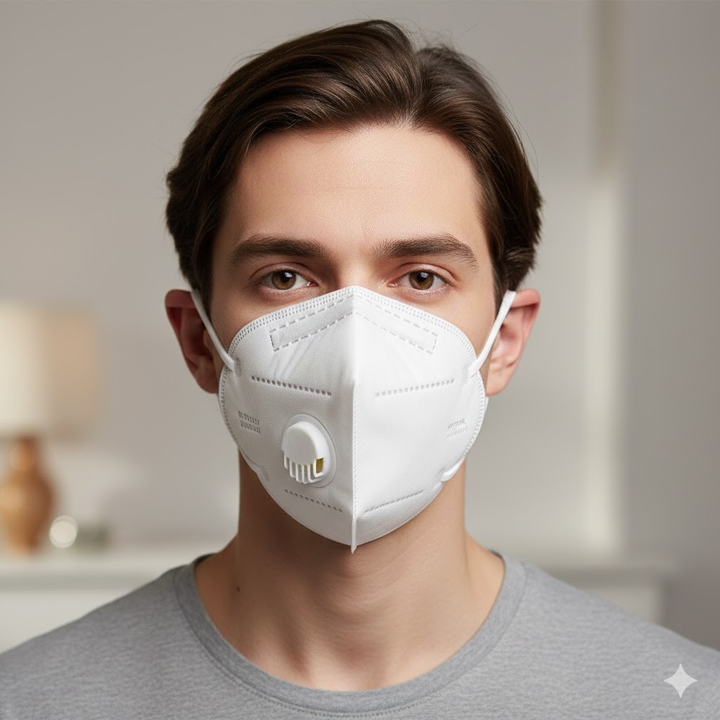 [10 Pcs] KN95 Face Mask(BFE 95%)Non-Medical Disposable Mask With Breathing Valve