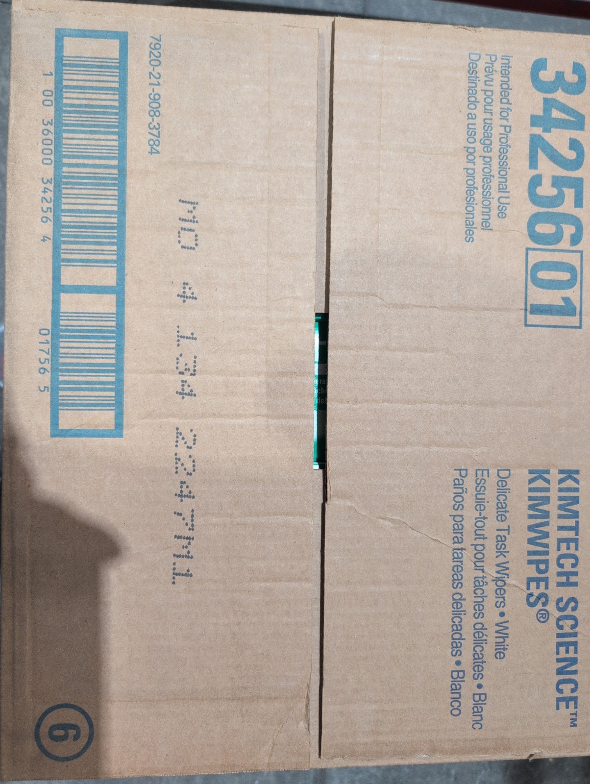 Kimtech 34256 Kimwipes Science Delicate Task Wipers Large Case 15 Boxes 2160ct