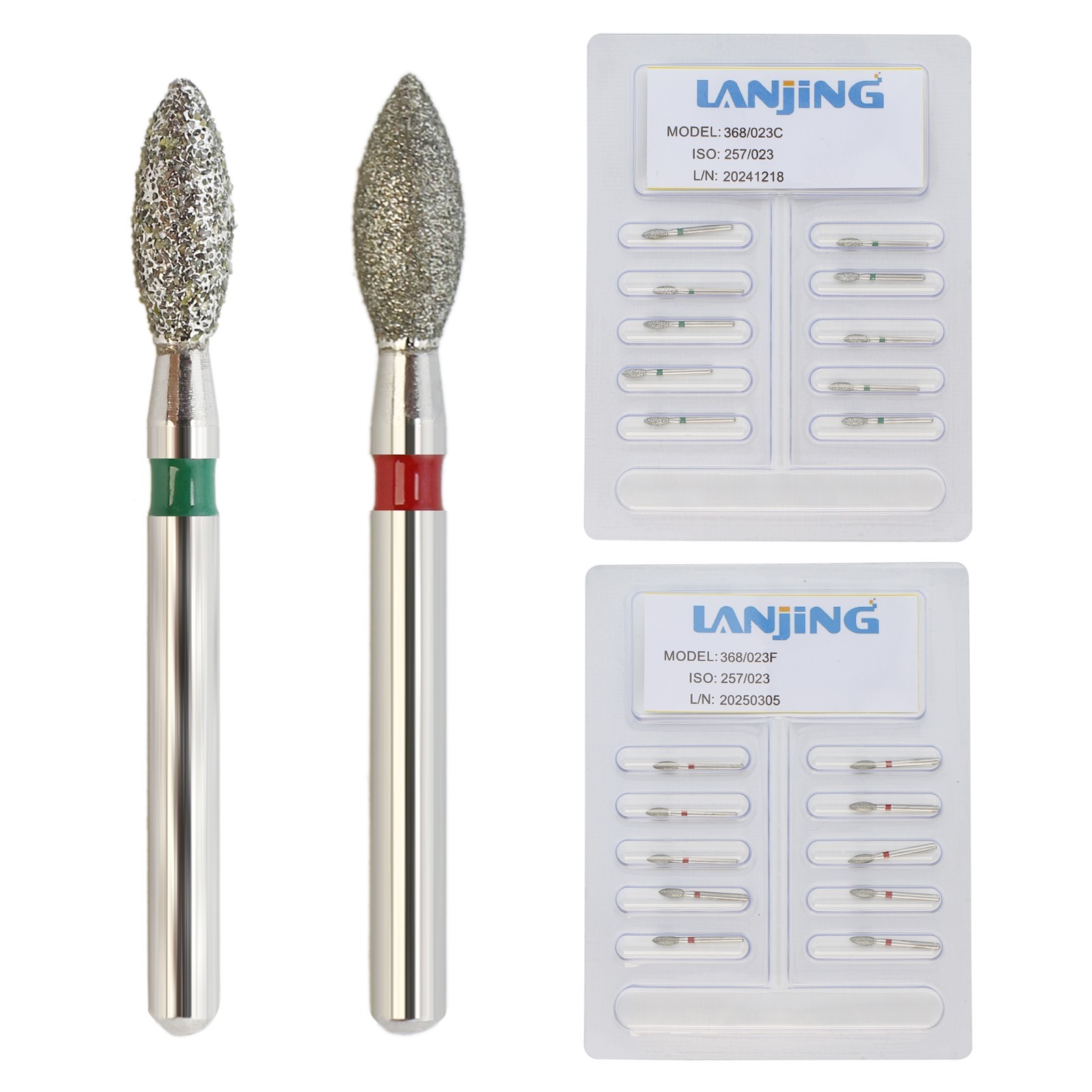 Dental Burs Diamond FG High Speed Burr Egg Round End Taper 368 856 850 Fine Grit