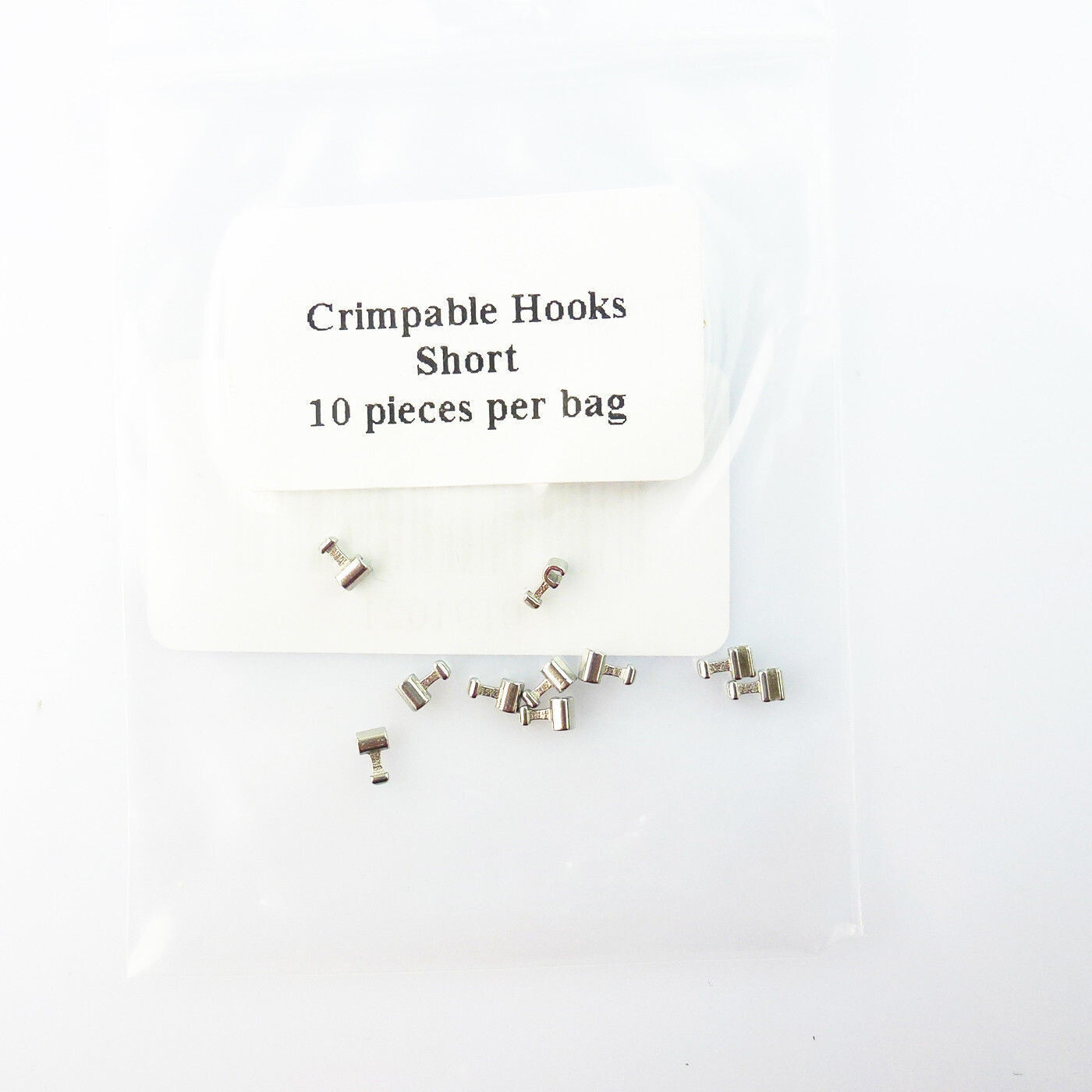 10 Pcs/Bag Dental Ortho Crimpable Hooks Sliding/Spiral Cross/Double Tube Stops