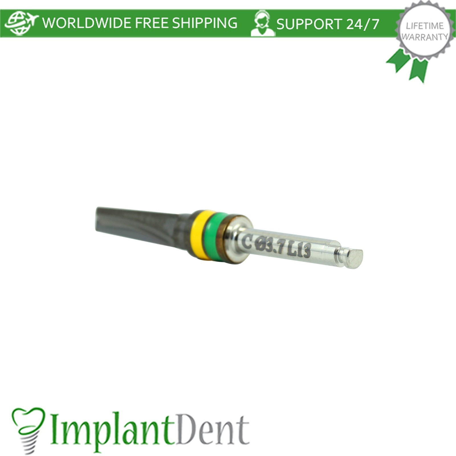Dental DLC Conical Integral Stopper Drills 2.8mm-3.7mm Stainless Steel Tool