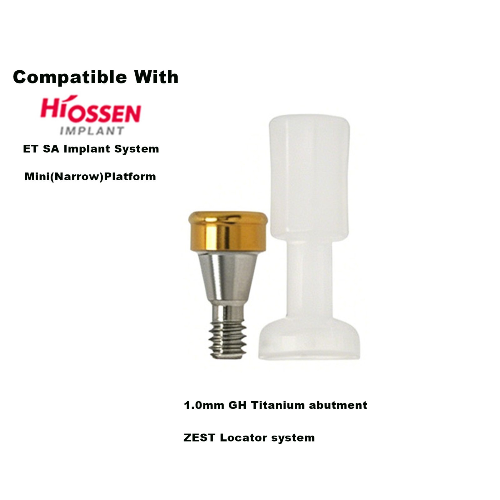 Dental Overdenture Locator Abutment Retention Cap Implant Inserts For Hiossen ET