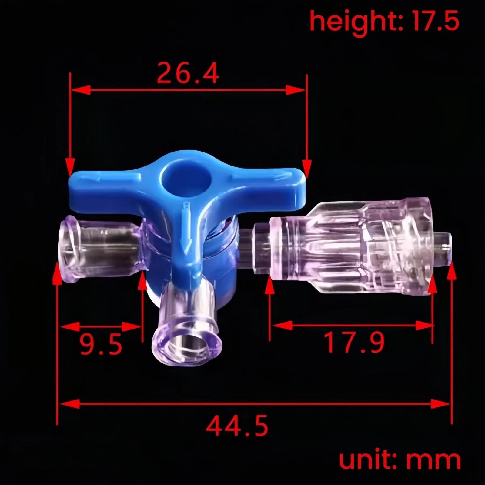 20 Pack 3-Way Luer Stopcocks, Sterile Connections for Veterinary & Lab Use