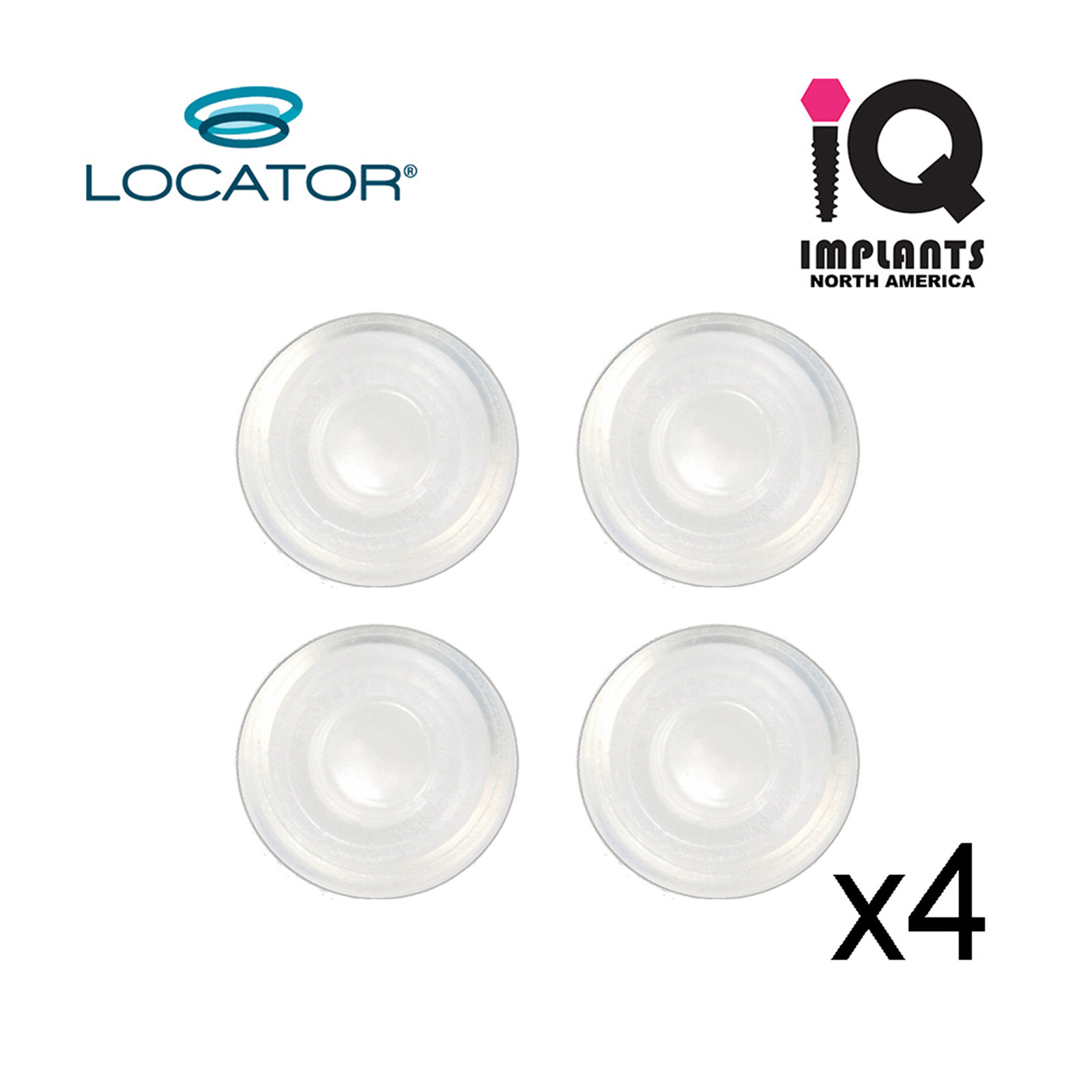 Zest Locator Classic Genuine Replacement Caps Standard, Clear 5.0 lbs (4 pack)