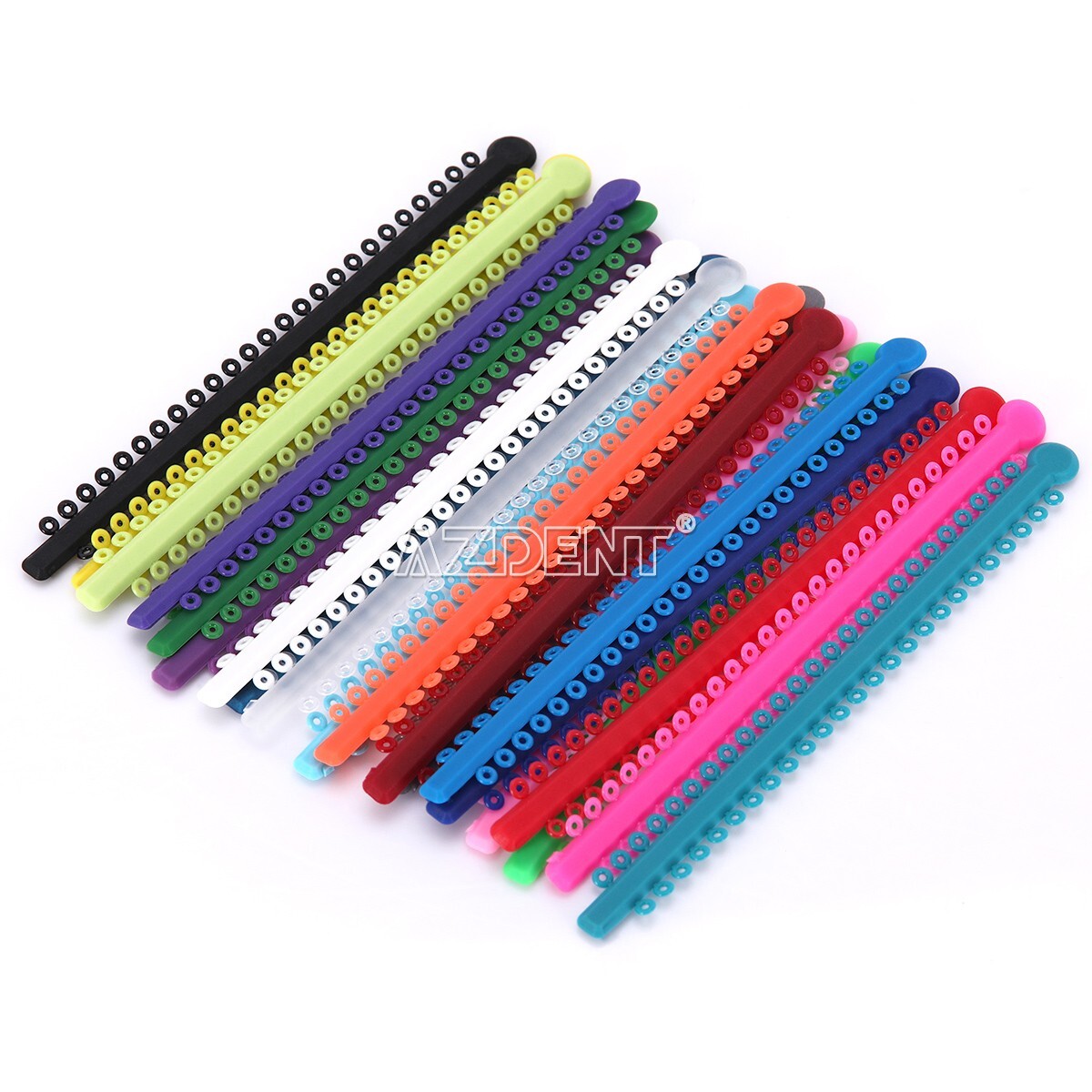 AZDENT Dental Orthodontic Ligature Ties Elastic Rubber Bands 1000 Ties/Bag