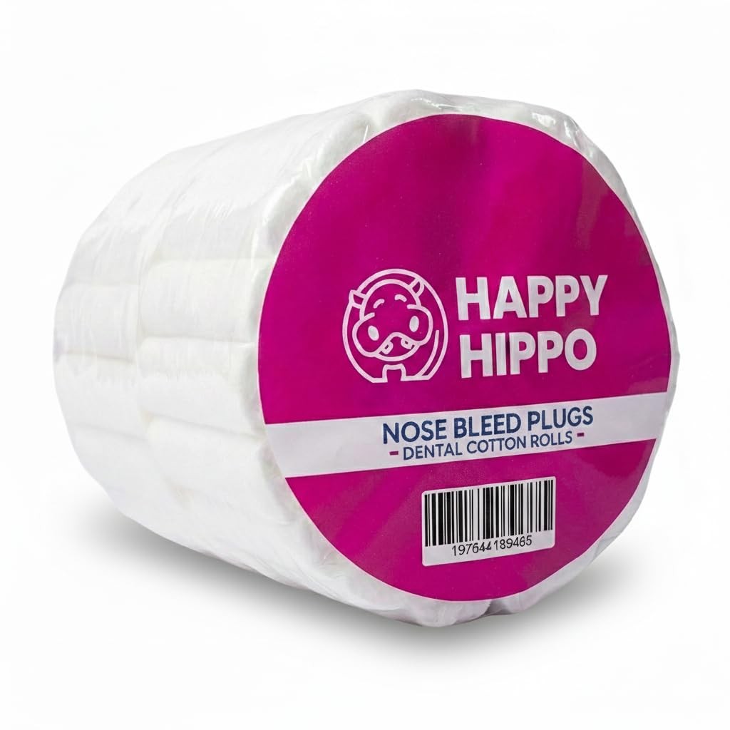 100 Dental Cotton Rolls, 1.5 Inch Nosebleed Plugs for Kids or Adults – Extra…