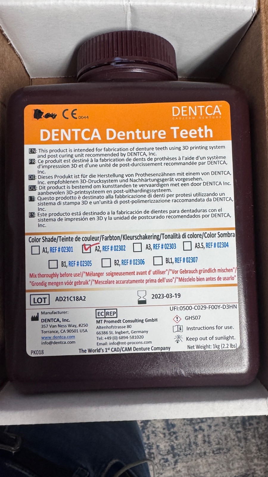 DENTCA Denture Teeth A2 A3 and A3.5 and Light Pink Denture 3D Dental Printing