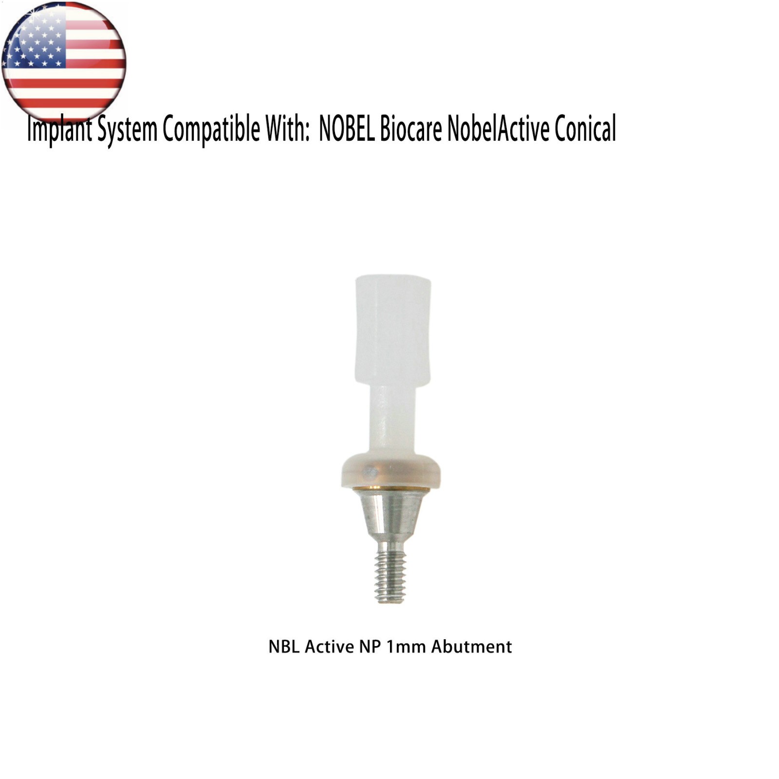 Locator Abutment for Nobel Active Biocare Conical Connection NP/RP 1-5mm Height