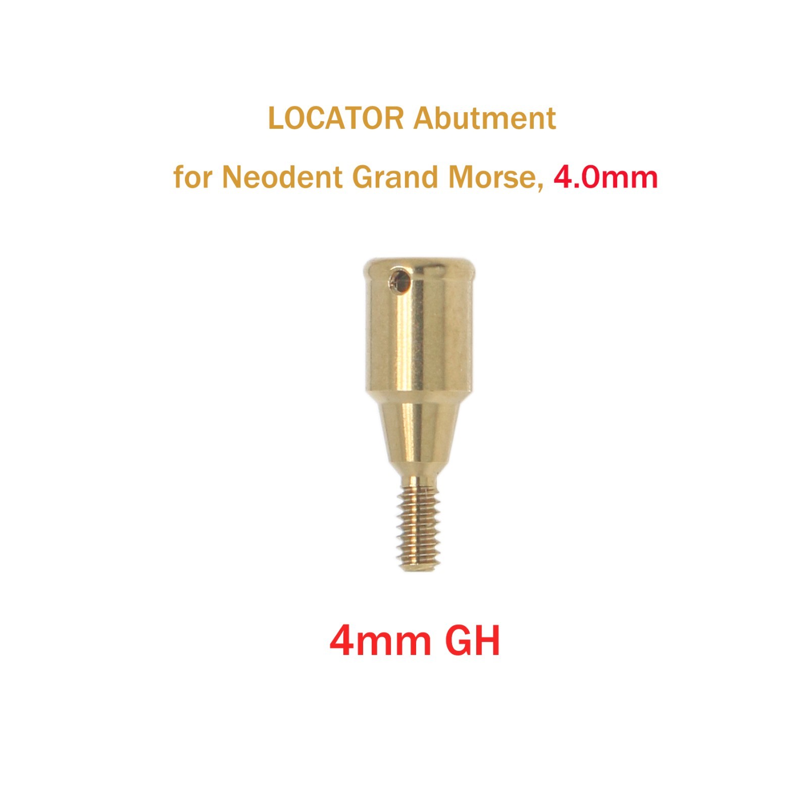 For Neodent Grand Morse GM LOCATOR Abutment PEEK w/Male Caps Inserts Overdenture