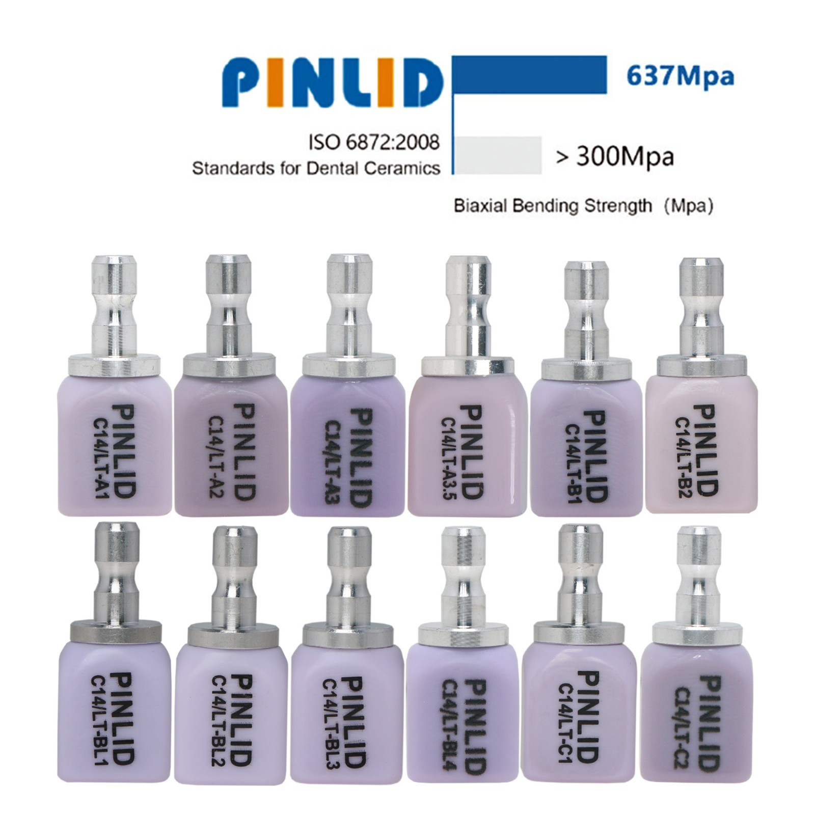 C14 Dental Emax CAD/CAM CEREC Ceramic Blocks Lithium Disilicate Block – 5pcs/Box