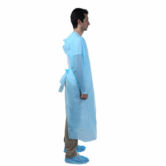 CPE 35 Isolation Gown, With Thumb Loop Protective, Disposable & Fluid Resistant