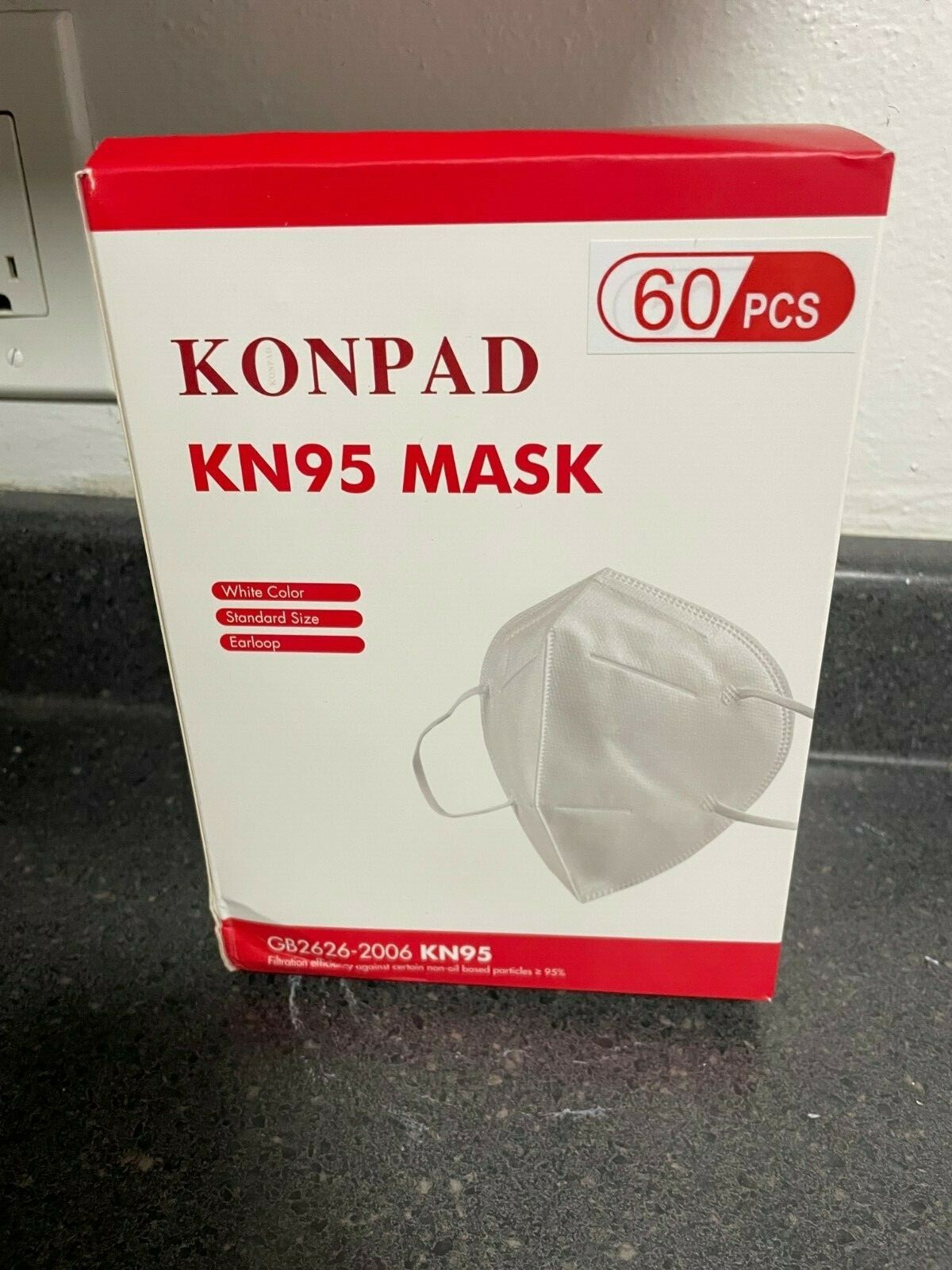 Konpad KN95 mask, KP3101 , GB2626-2006 standard, box of 60