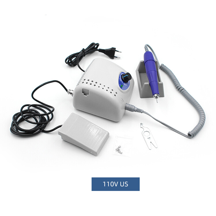 Dental Lab Electric Micromotor Polishing Unit + 35000Rpm Motor Handpiece Bur