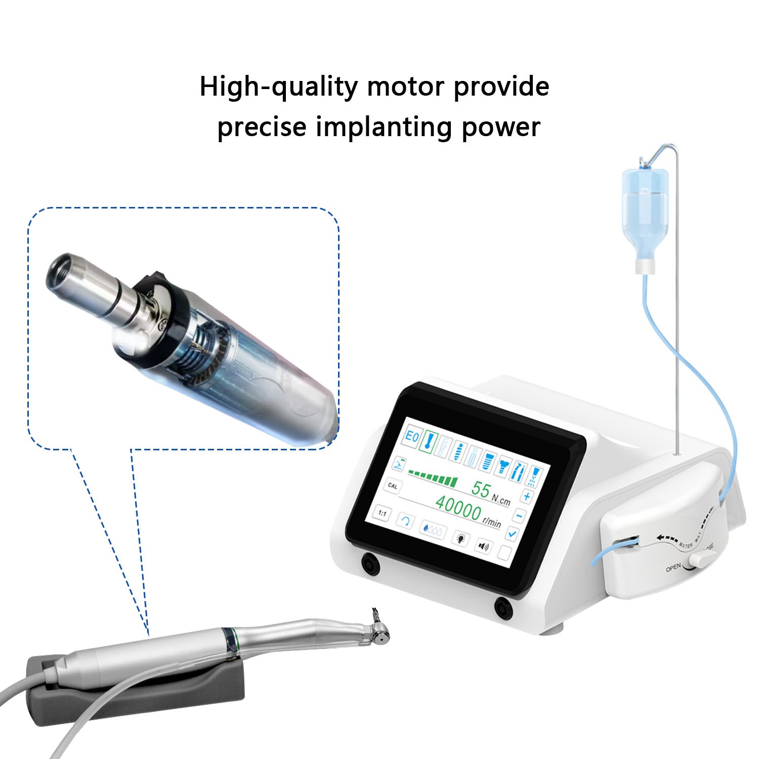 Dental LED Touch Screen Oral Piezosurgery & Electric Implant Motor System