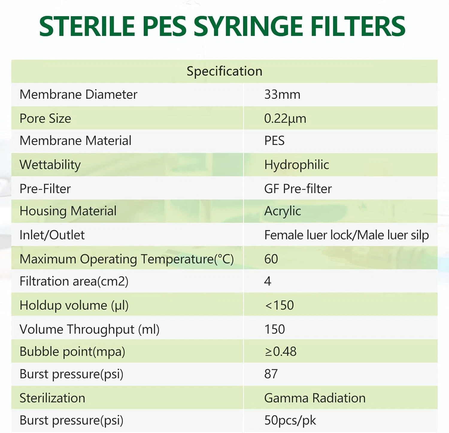 200x2mL HPLC Vials 9mm Screw Caps +50x Sterile PES 0.22μm 33mm Syringe Filters