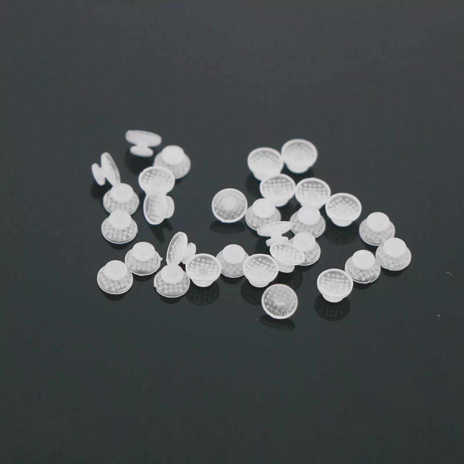 10Pcs/Pack Dental Orthodontic Ceramic Lingual Button Bondable Round Base Clear