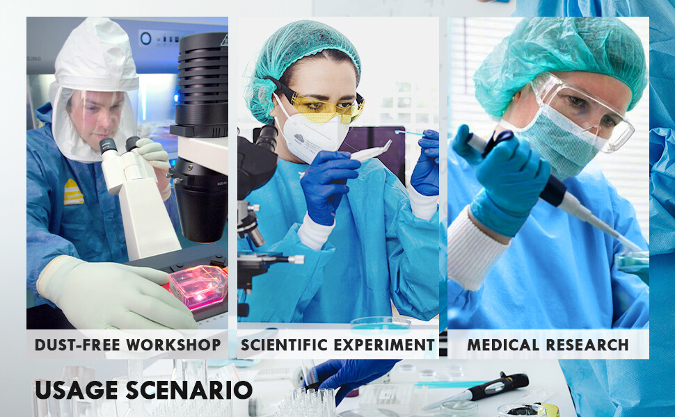 Case of 50 Medical Disposable SMS Lab Coat Gown Blue, 35gsm, With Pockets
