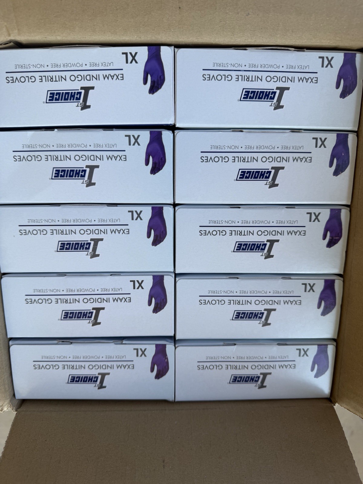 1st Choice Indigo Nitrile Disposable Exam/Medical Gloves 3 Mil, Latex-Free, 1000