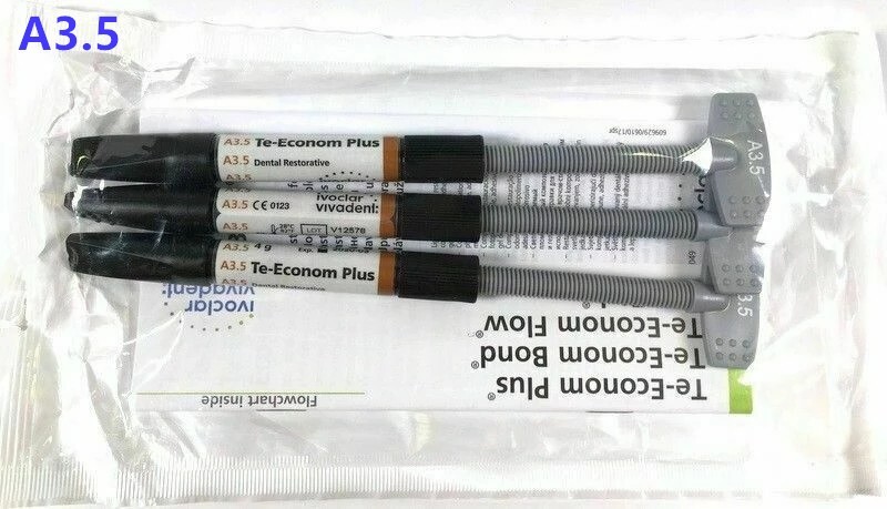 3 Syringes/Set Ivoclar Vivadent Dental Light Cure Composite TE-Econom Plus Resin