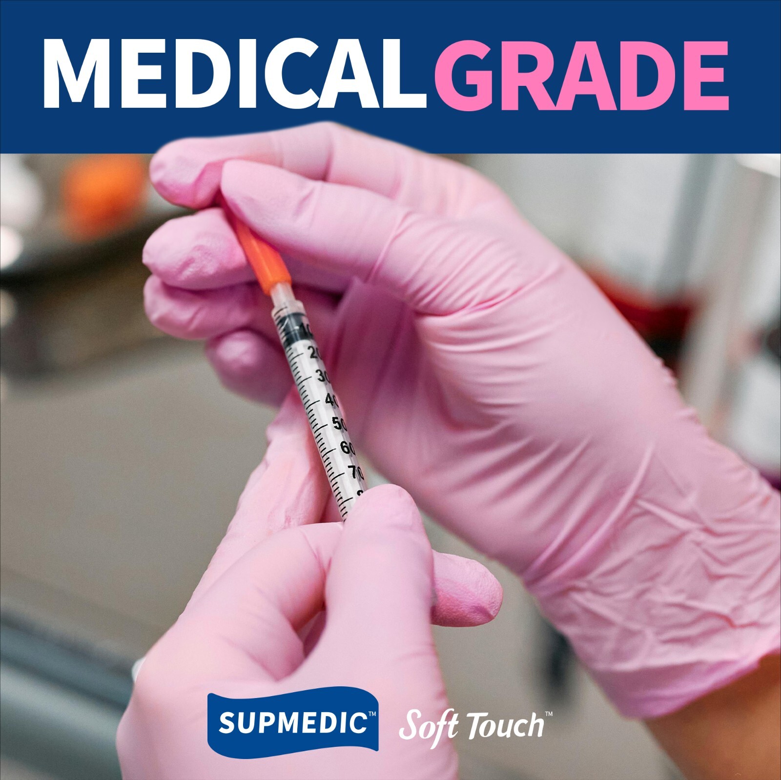 Disposable Nitrile Exam Gloves Powder-Free Food-Safe Cleaning Glove, Pink
