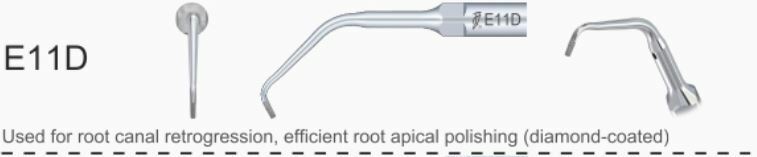 Woodpecker E11D Tips For Endodontics with Diamond Coating 5pcs/pk