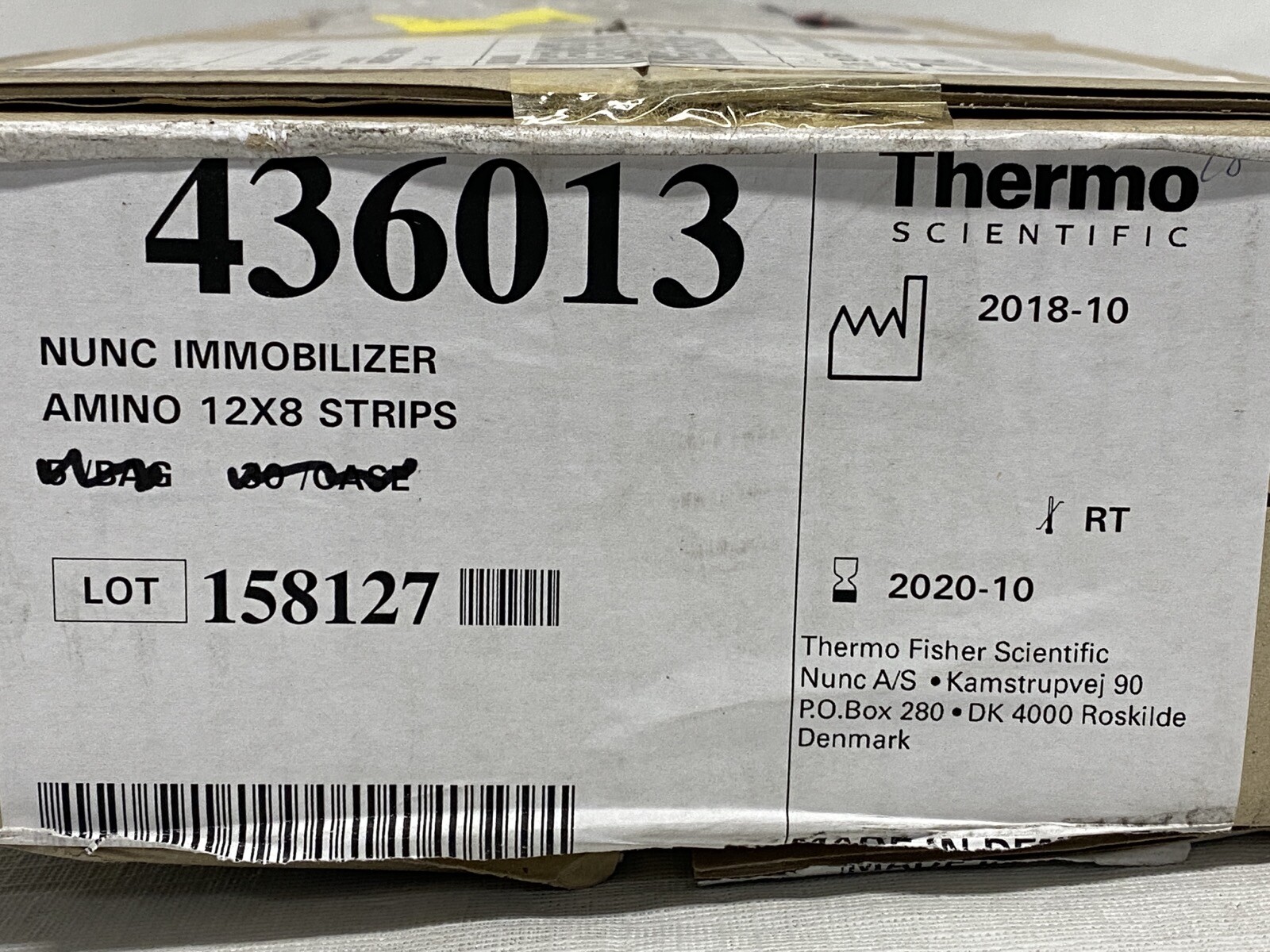 (10) THERMO Nunc 400uL Immobilizer Amino 12×8 Strips Clear Microplates 436013