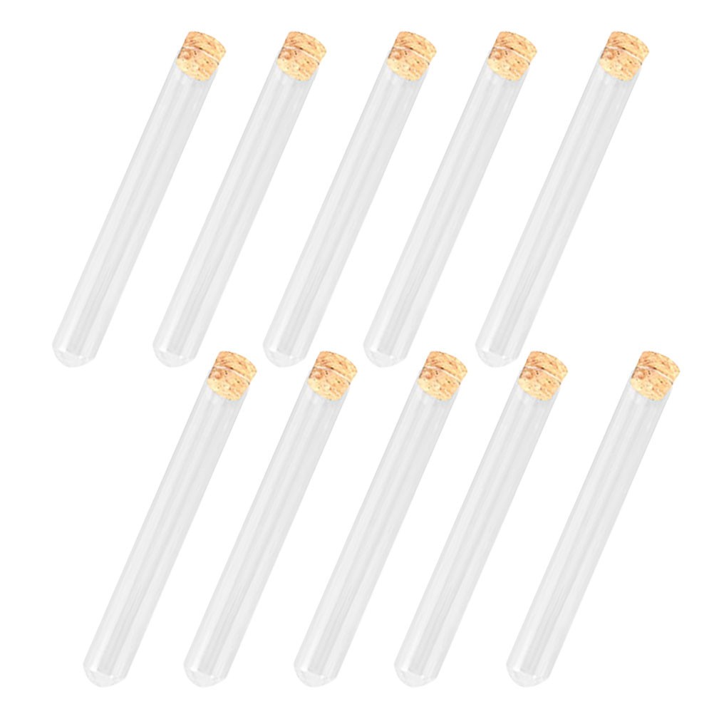 10-100x 15*150mm Glass Test Tubes With Cork Stopper Candy Party Wedding Storage