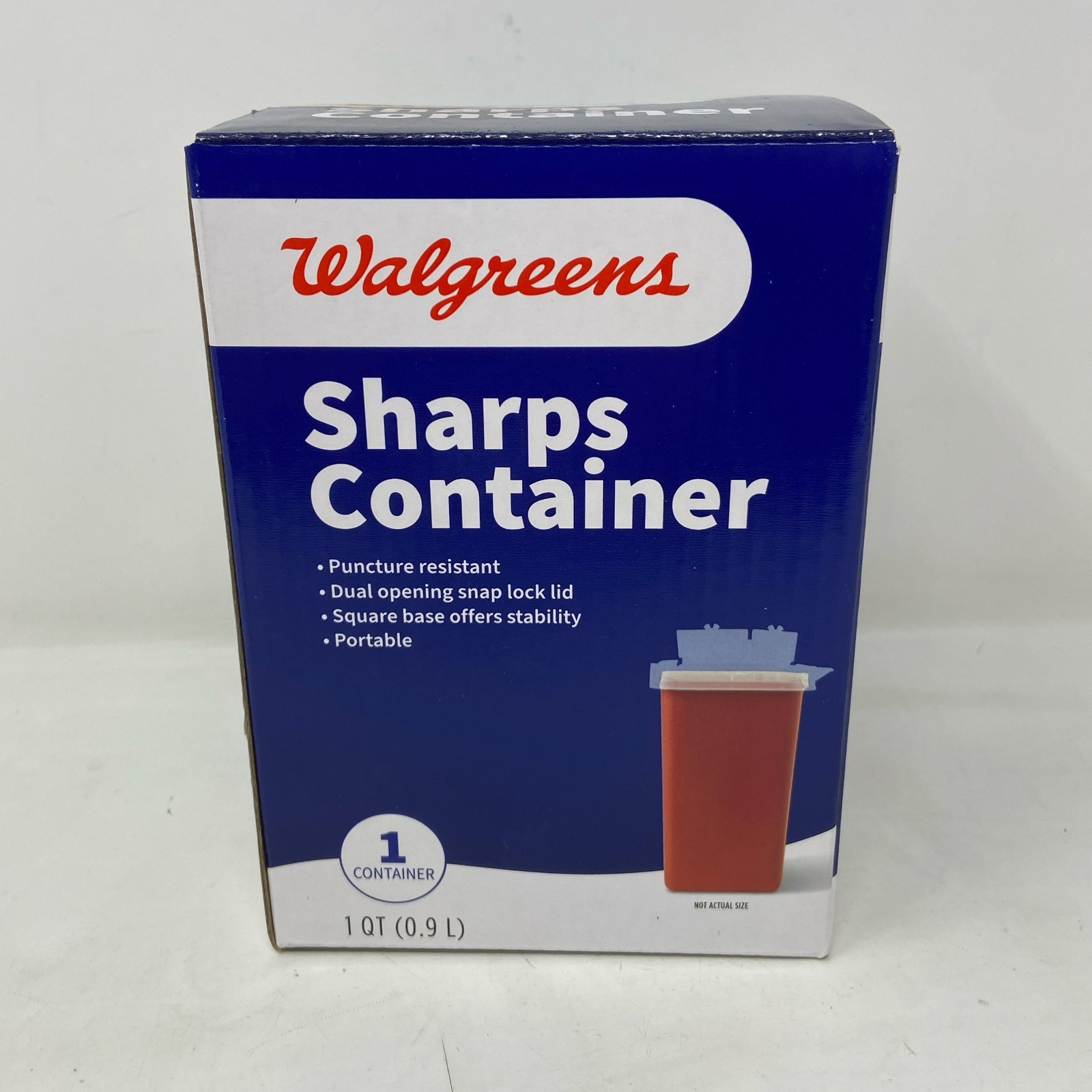 Walgreens Sharps Container Red 1 Qt Biohazard Needle Disposal