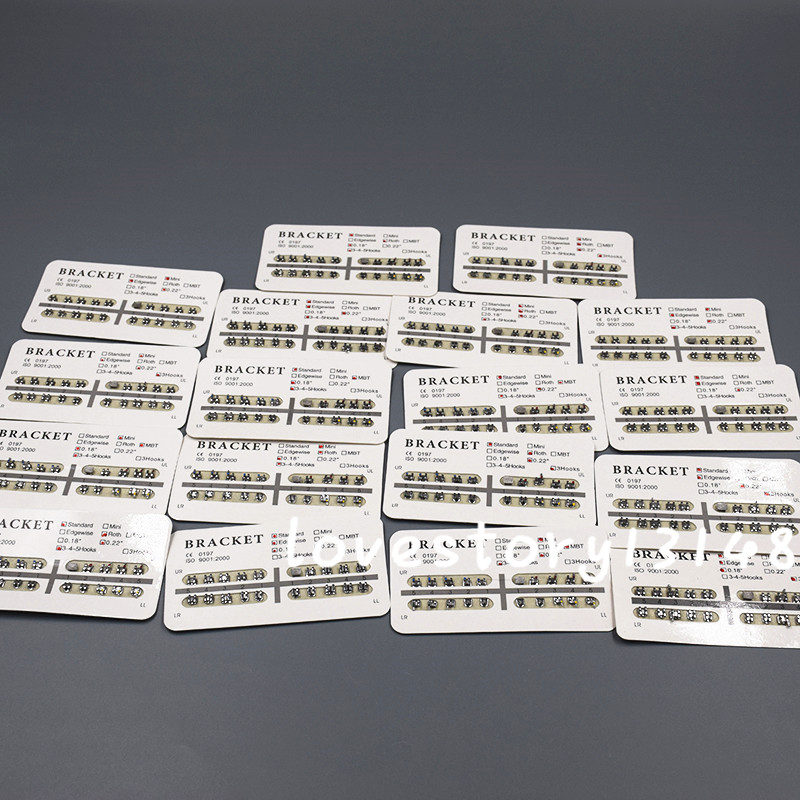 20 Pcs/Pack Dental Orthodontic Edgewise 3 Hook 022″ Slot Metal Brackets Braces