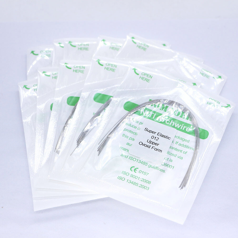 Dental Orthodontic Super Elastic Niti (Round Ovoid)Arch Wire 012 Upper 10 Packs