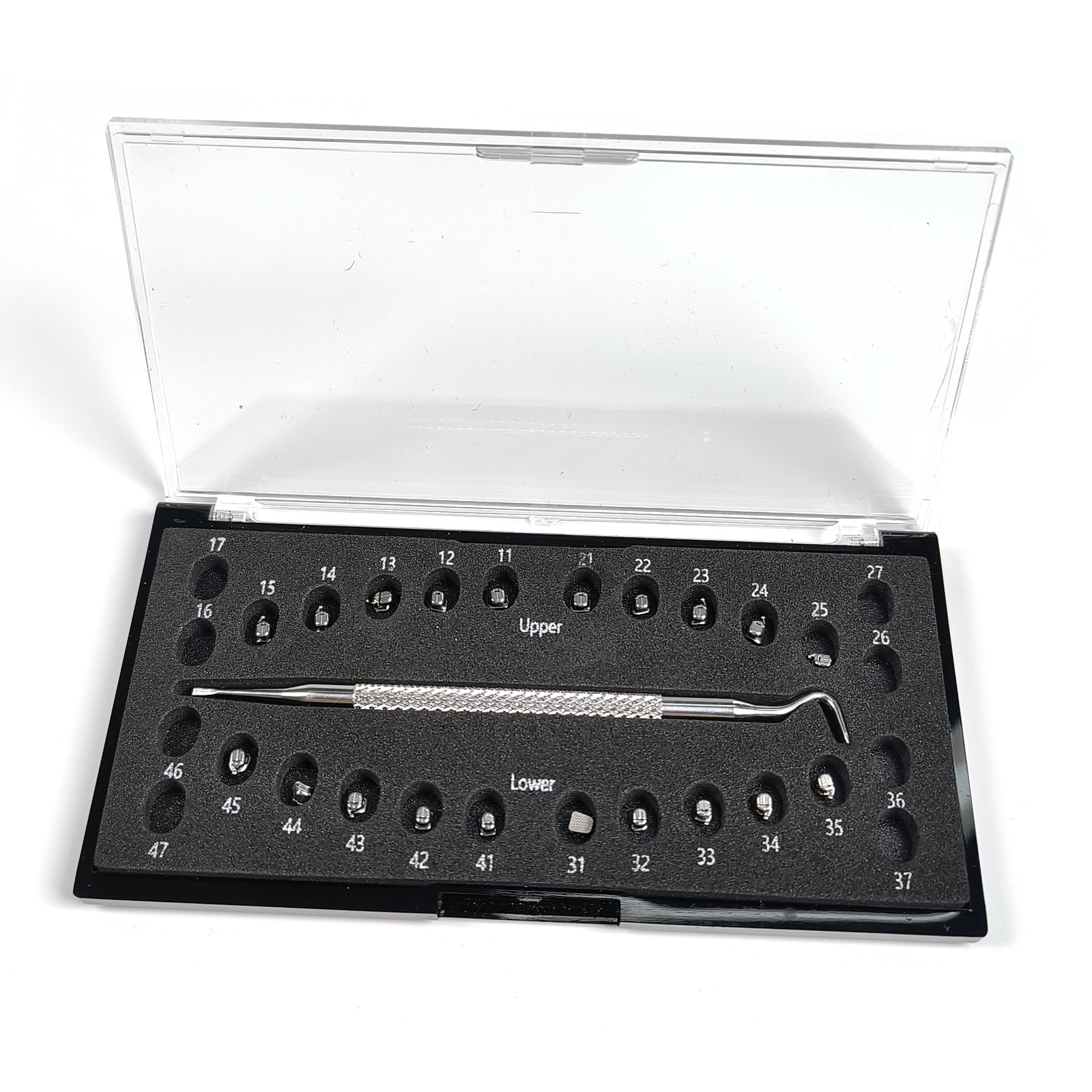 20pcs/pack Dental Ortho Metal Brackets Spherical Monoblock Self-Ligating Bracket