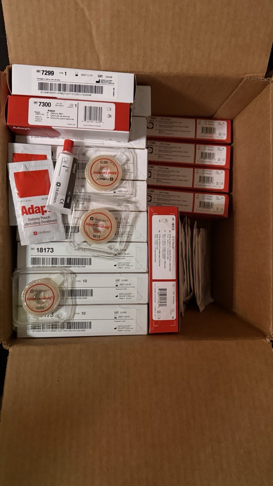 Hollister Ostomy Supplies Lot 90+ Bags And 20+ Flanges And Additional Items
