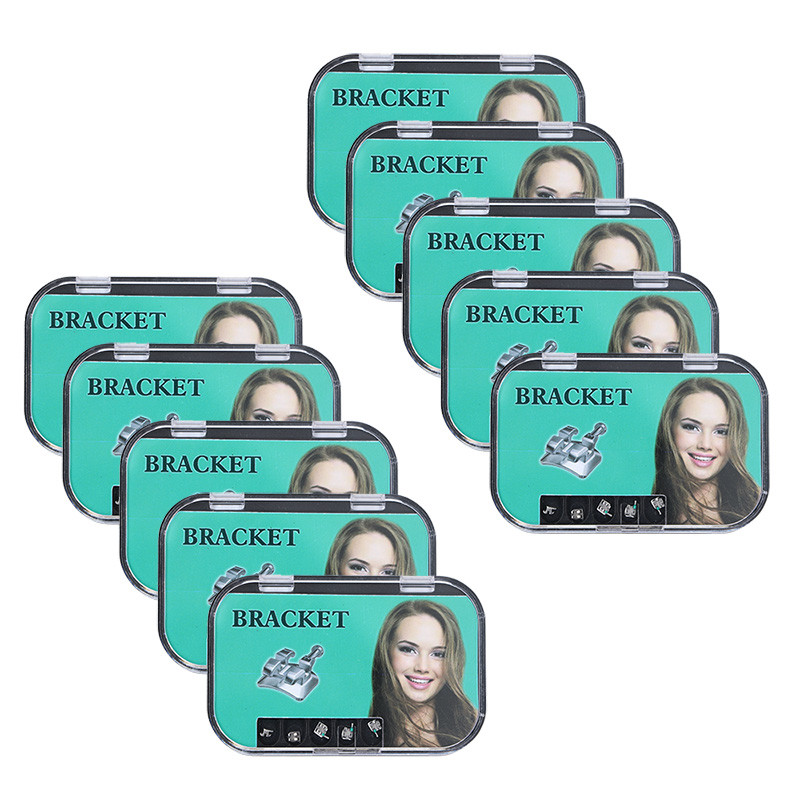 10×Dental Orthodontic Metal bracket monoblock Mini MIM MBT 0.22 With 345 HK 5×5