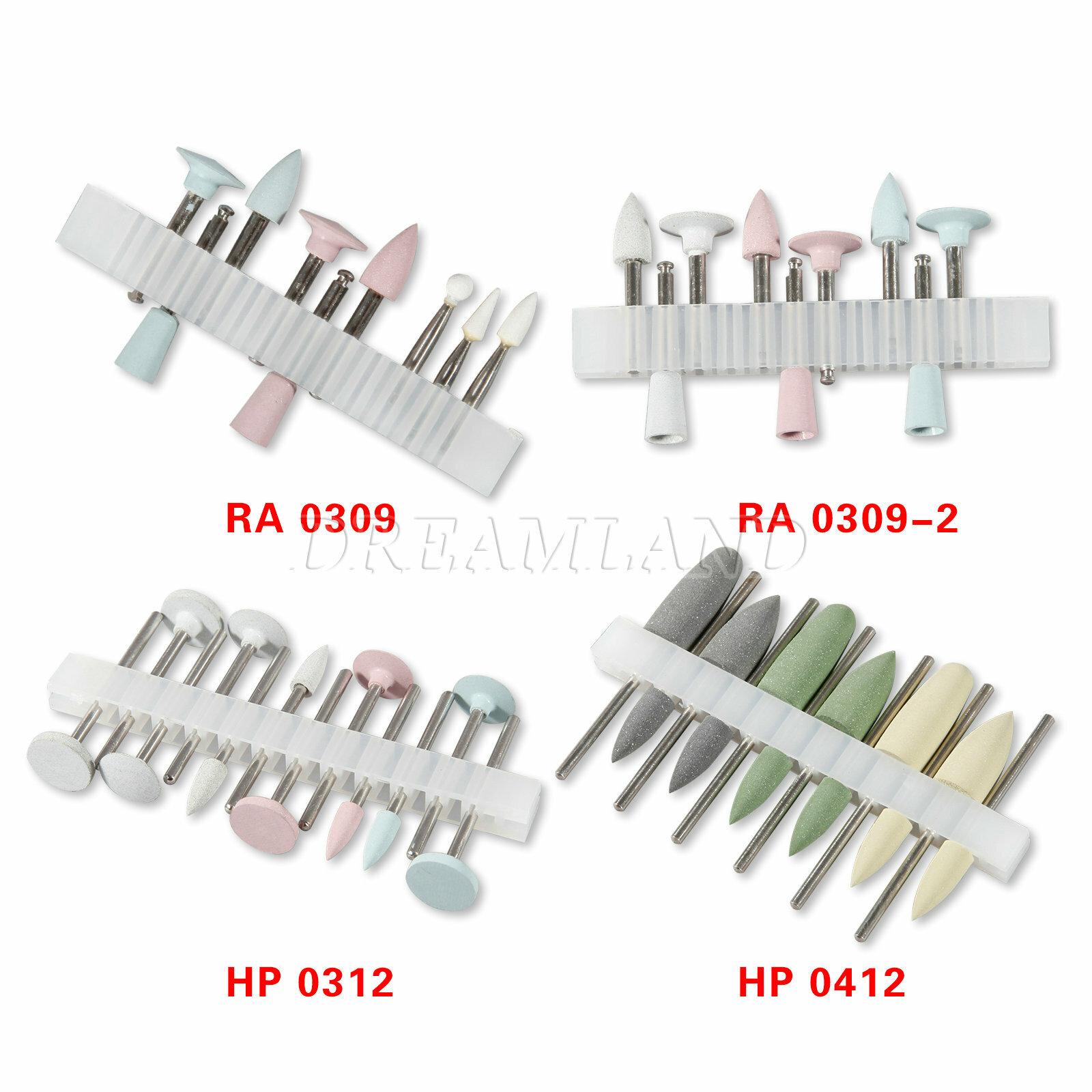 Dental RA/HP 2.35 Burs Porcelain/Composite Polishing Kit fit Low Speed Handpiece