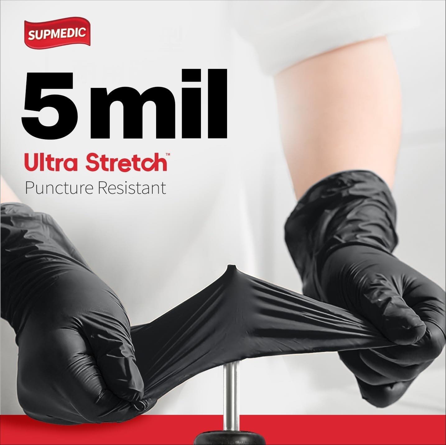 Black Industrial Disposable Nitrile Gloves 4 & 5 Mil Latex & Powder Free