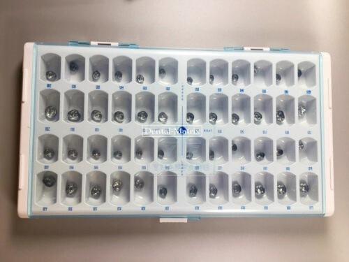 48 Sizes Dental Kids Crown stainless steel Primary Molar Pediatric Crowns Kit