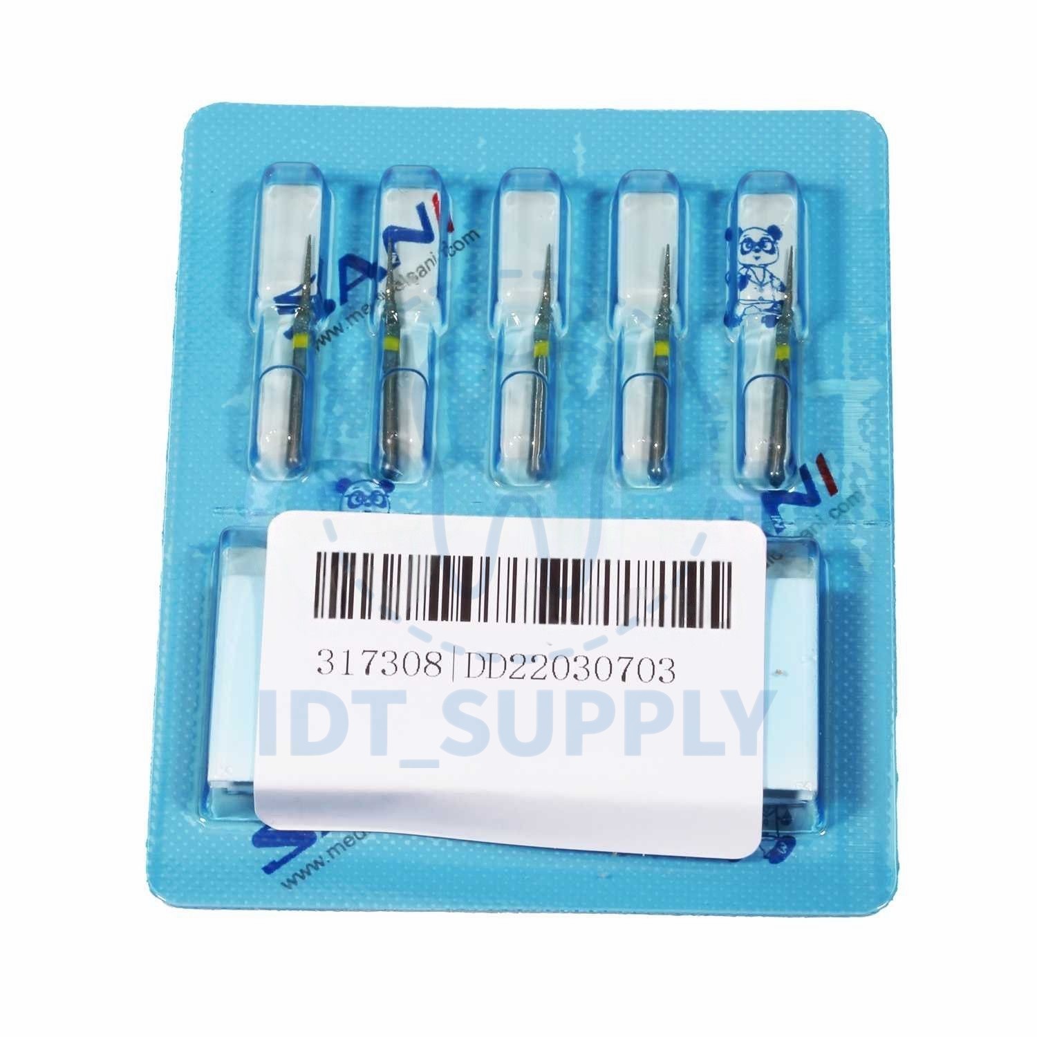 Sani Diamond Burs TC Series 5th Gen 5 Pcs High Speed Dental Handpiece Conical