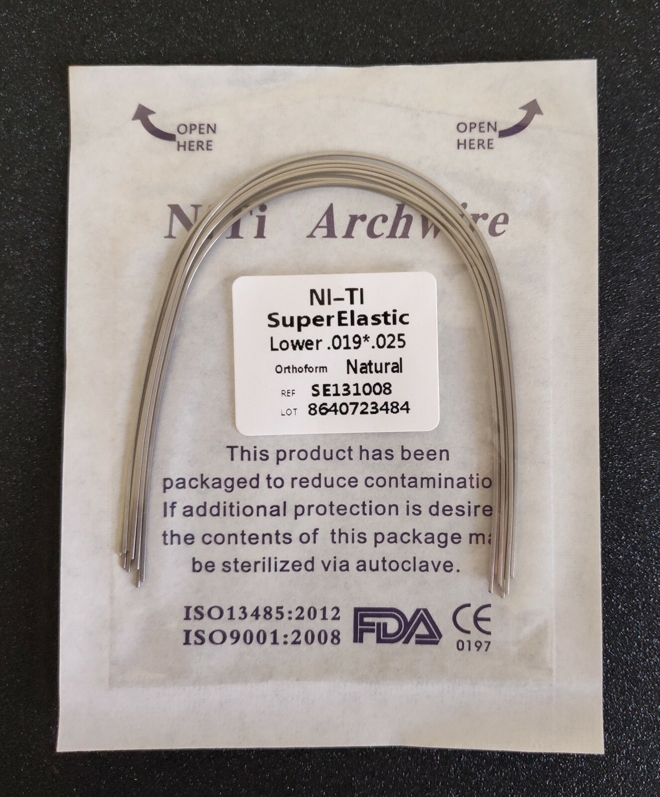 10Pcs Dental Super Elastic Niti Arch Wire Rectangular Bows Arcs Natural Form