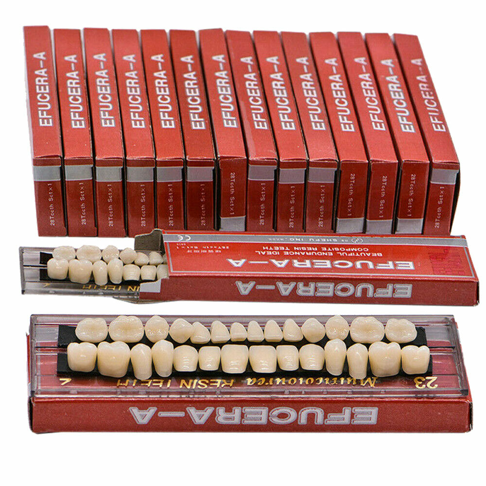 700Pcs Denture Shade A2 23# Acrylic Resin Dental False Teeth Upper Lower Full US