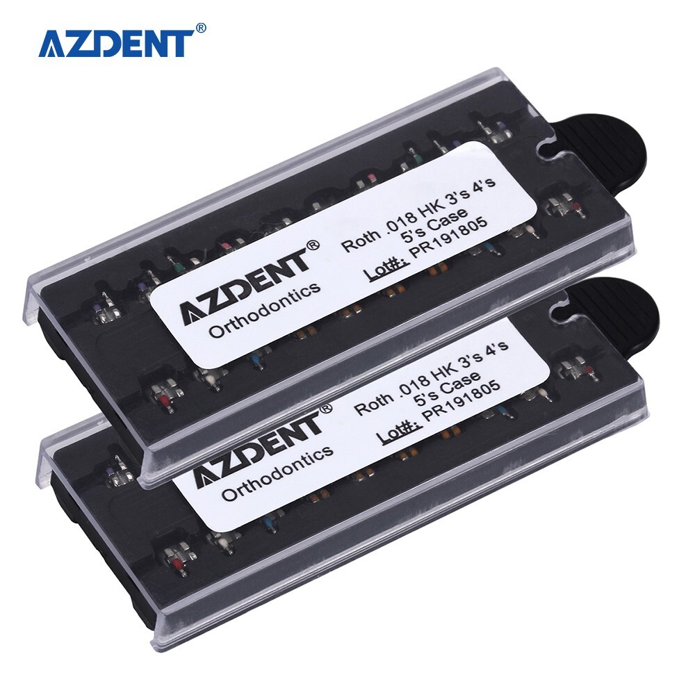 AZDENT Dental Orthodontic MIM Monoblock Bracket Braces Mini Roth 018 Hooks 3-4-5