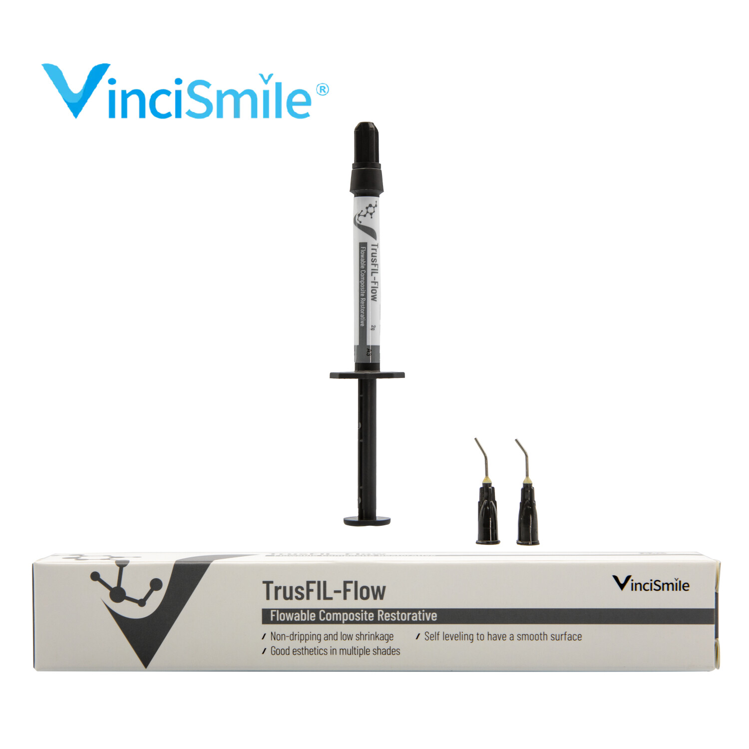 Dental Light Cure Nano Hybrid Flowable Visible Restorative Composite 6 Shades