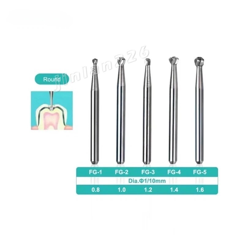 20 Types Dental Round Tungsten Carbide FG Bur For Surgical/ High Speed Handpiece