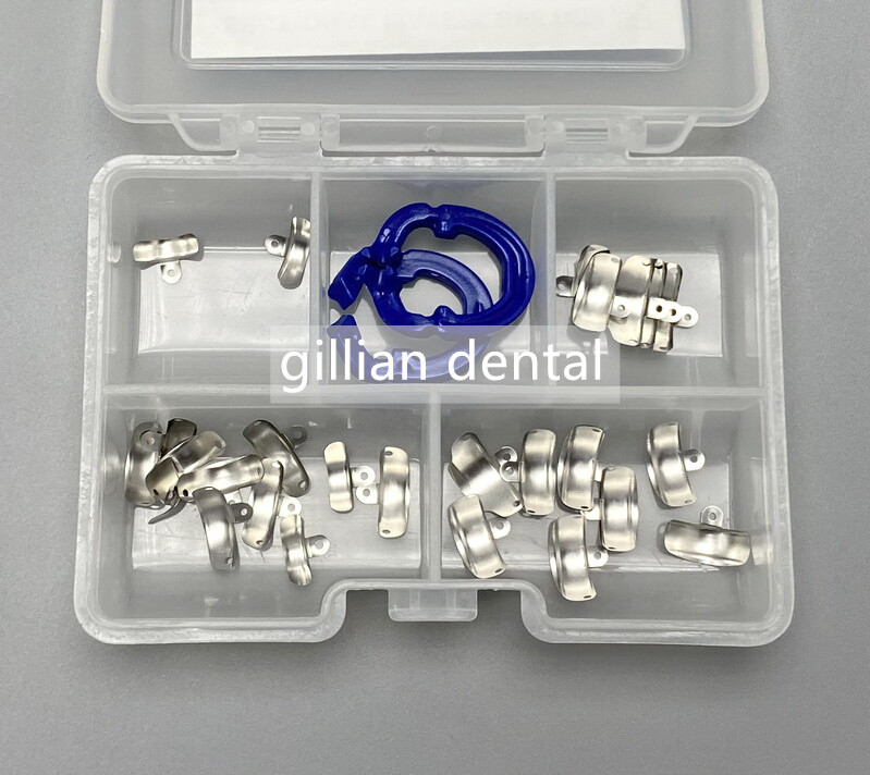 Dental Sectional Matrix Bands M4 3.5-6.5mm Metal Matrices Resin Clamp Clip Ring