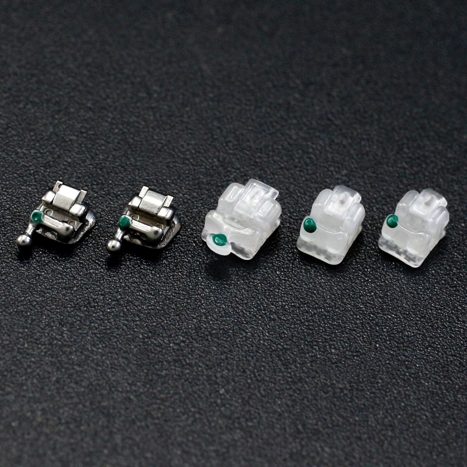 Dental Orthodontic Brackets Self Ligating Braces Metal Ceramic Roth MBT 022 345