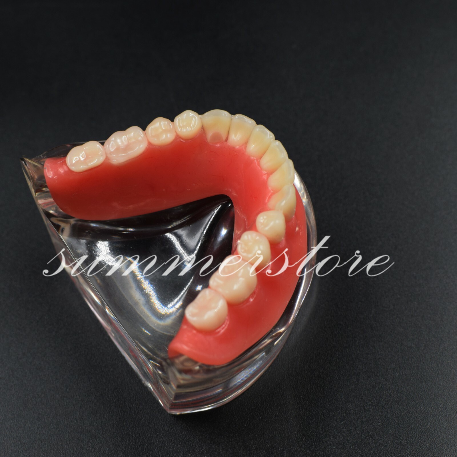 1 Pc Transparent Dental Study Demo 4 Implants Overdenture Inferior Model #6003